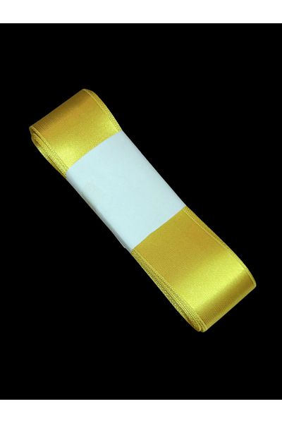 yörük tuhafiye 4 cm Yellow Satin Ribbon 10 Meters a Ball Width Wide Satin, Seten Ribbon, Kurdale 4 cm Satin Ribbon