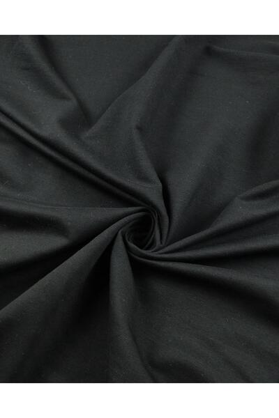 Kumaş Parça Μαλακό μαύρο δύο κλωστών χωρίς γόνατο - 180 cm