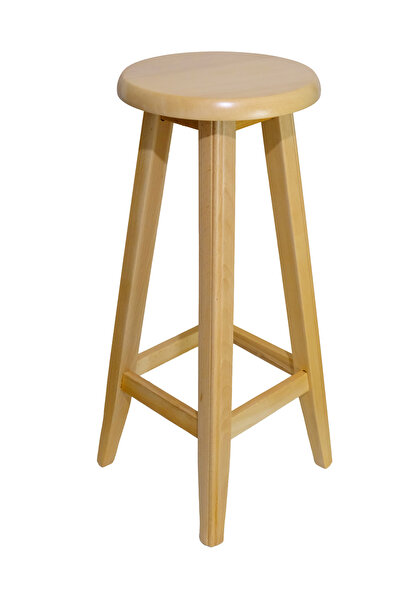 ARMES EV CONCEPT El Yapımı Doğal Ahşap Yuvarlak Tabure (60 CM) – Şık Ve Dayan...