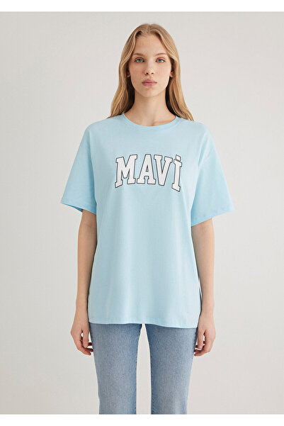 Mavi Tričko s potištěným logem Oversize / Wide Cut 1600843 -70806