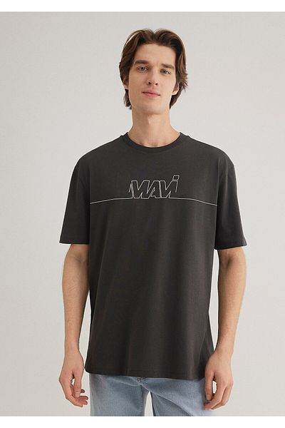 Mavi Τυπωμένο λογότυπο Anthracite T-Shirt Loose Fit / Loose Relaxed Fit 0610254 -80955