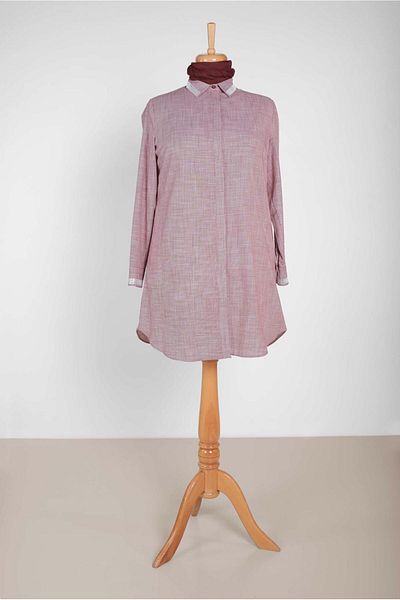 Alvina Sequin Detailed Hidden Button Tunic 2886 - Cuff and Collar
