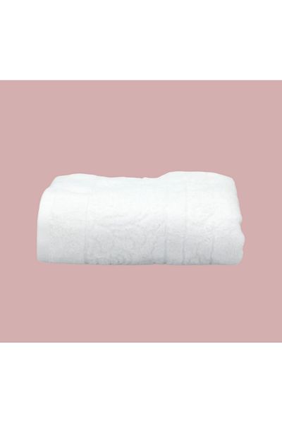Cannon Jacquard Texture Soft Highly Absorbent and Quick Drying Bath Towel White 70 x 140cm