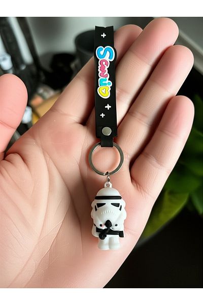 TAYEM سلسلة مفاتيح Stormtrooper، سلسلة مفاتيح ثلاثية الأبعاد من السيليكون وحقيبة Star Wars، إكسسوار