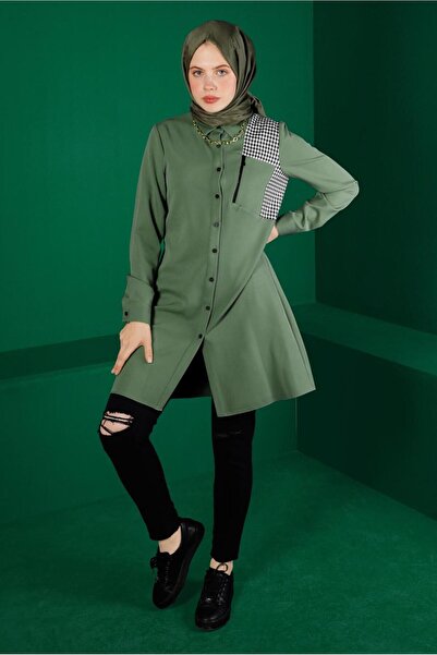 Alvina Buttoned Tunic with Hawkbeak Pattern Detail 43288