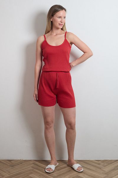 Fulla Moda Bordás rövidnadrág szett - kötélszíj