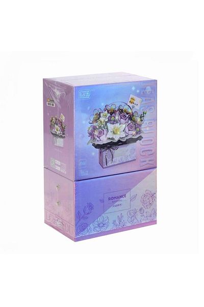 hak-iş oyuncak Loz Purple Rose Bouquet 1179 Pieces Lego Building Toy