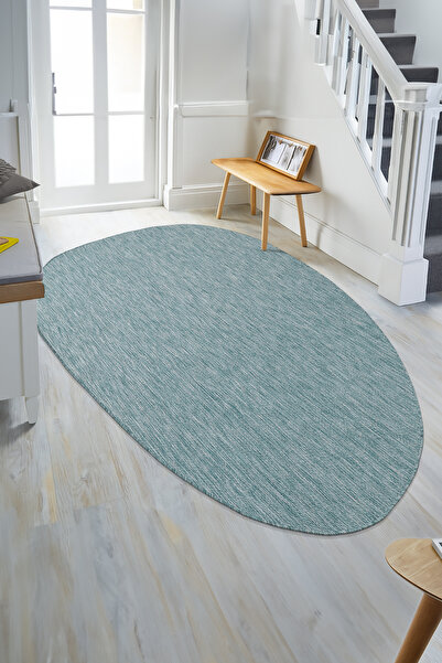 Konfor Halı Konfor Halı Tema 9036 Turkuaz Sisal Hasır İç Dış Mekan Kilim Deko...