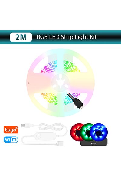 Gleco Wifi 2m Kit Smart Zigbee Usb Led Lights Tuya Wifi Rgb Led Strip Dc5v 5050 Smart Led Tv Back Lighting