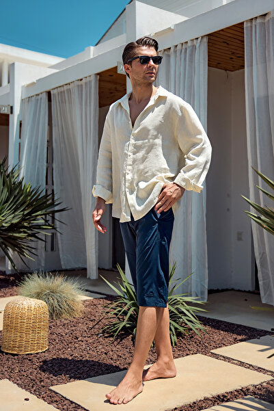 Remsa Mayo Ανδρικό μαγιό Remsa Pool Sea Long Capri σορτς RKS-02 Navy