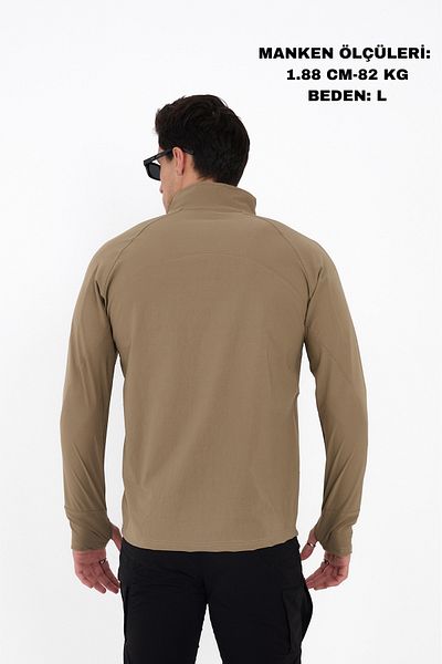 Camp Scoutland Camp136 Outdoor Tactical Water Repellent Ανδρικό μπεζ φούτερ Tactical