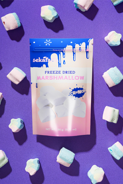sekafarm Dondurularak Kurutulmuş Çıtır Marshmallow 30 Gr , Freeze-Dry Marshmallow