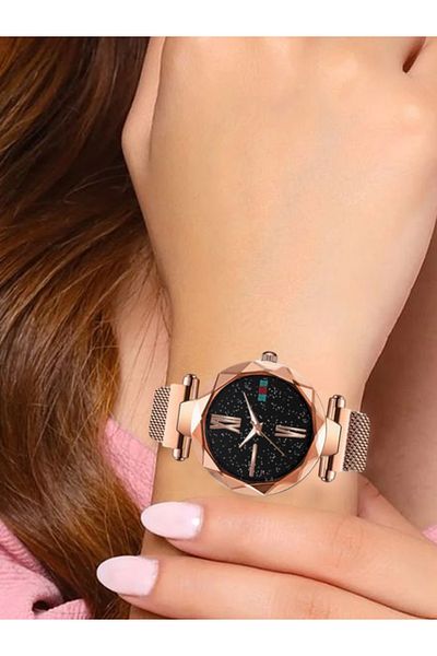 MACON FLLi Star Sky Magnetic Mesh Strap Watch - Gold