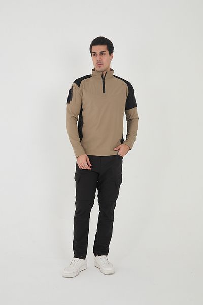 Camp Scoutland Camp138 Outdoor Tactical Water Repellent Ανδρικό Μπεζ-μαύρο Tactical φούτερ