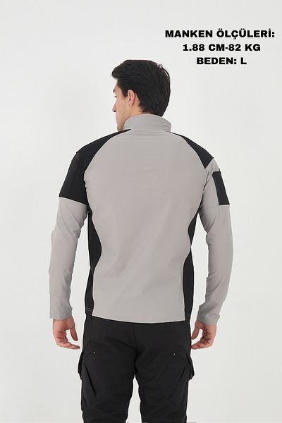 Camp Scoutland Тактически суитшърт Camp138 Outdoor Tactical, водоотблъскващ, за мъже, черен, с покритие от камък