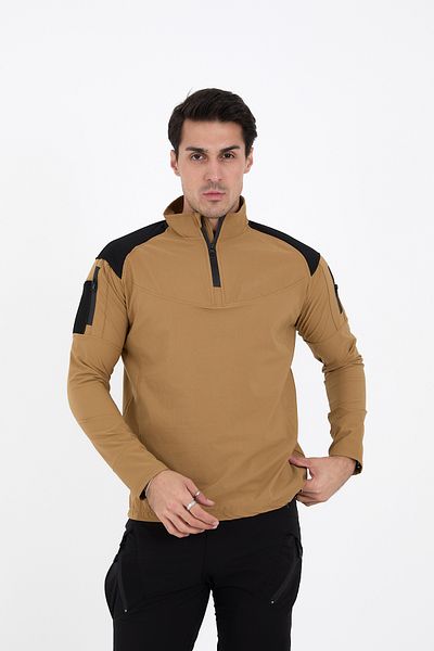 Camp Scoutland Тактически суитшърт Camp137 Outdoor Tactical, водоотблъскващ, за мъже, цвят горчица
