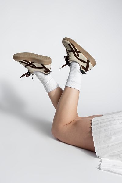 Marjin Women's Sneaker Lace-Up Sports Shoes Alvena Brown