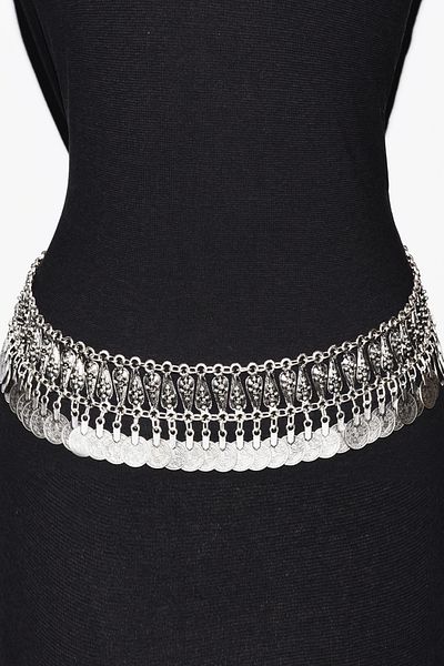 LABALABA Antique Silver Coated Women's Belt - Design