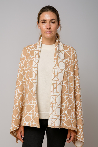 Sebir Moda din material subțire Tricotaj șal - cu model Cannage