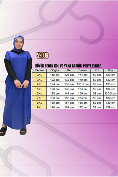 Eslina 52009 Large Size Sleeve and Collar Garnished Combed Cotton Dress - Black-Black