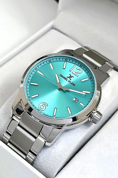Daniel Klein Men's Wristwatch with Calendar Steel Strap Steel Case Bracelet Gift 3 ATM Waterproof