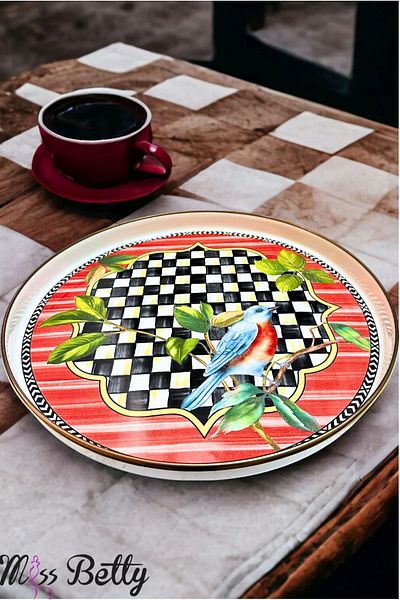 Miss Betty Paradise Enamel Presentation Tray
