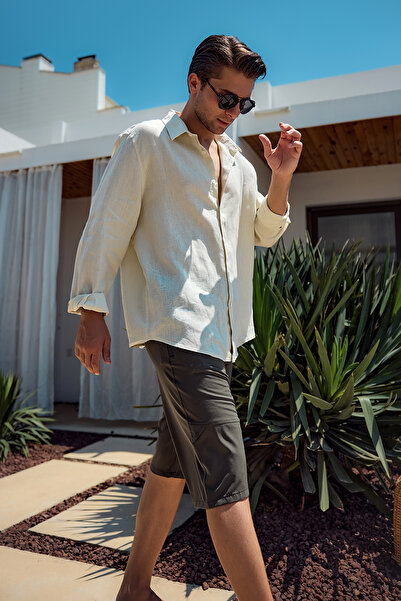 Remsa Mayo Ters Fermuar Erkek Şort Mayo RKS-08 Haki