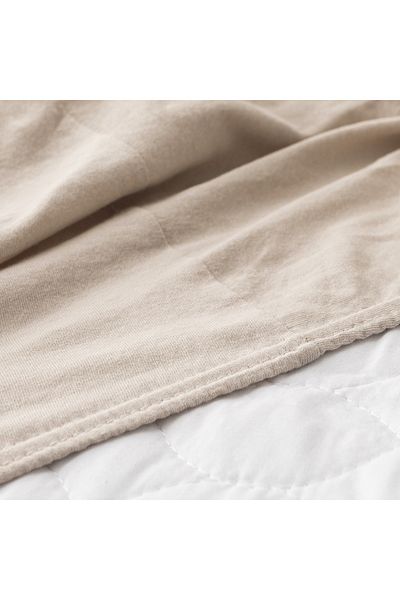 Madame Coco Doppelt elastisches Laken aus gekämmter Baumwolle - Stein