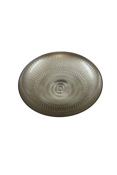 Generic Luxury glass serving plate, 100% Turkish made, gold color, diameter: 40 cm - for elegance