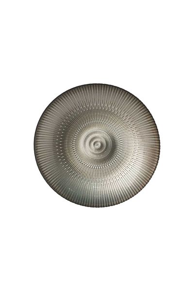 Generic Luxury glass serving plate, 100% Turkish made, gold color, diameter: 40 cm - for elegance