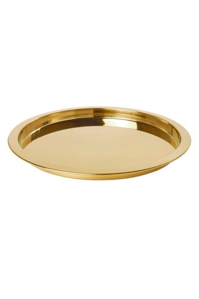 IKEA صينية جلاتيس مستديرة، لون نحاسي، 38 سم