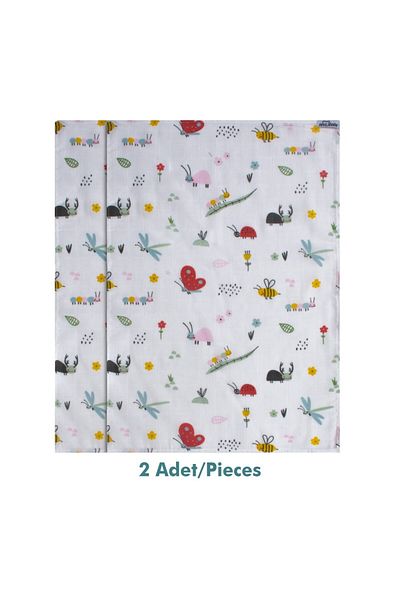 Sevi Bebe Set 2 museline din bumbac 70x50cm Cute Insects SeviBebe