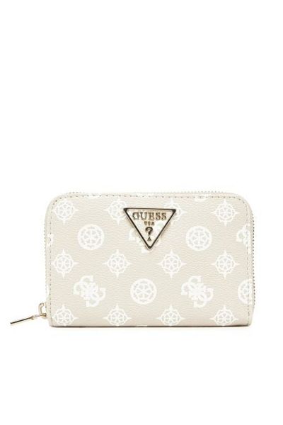 Guess Дамски портфейл Laurel Slg Medium с цип, бежов Swpg8500140-sdl