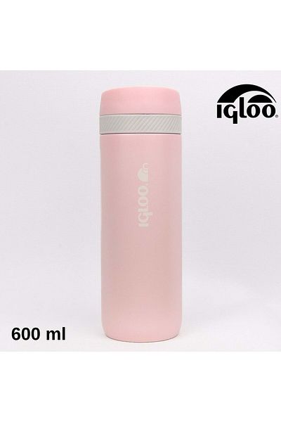 IGLOO Squid Thermos 600ml Locking Lid Flask Pink