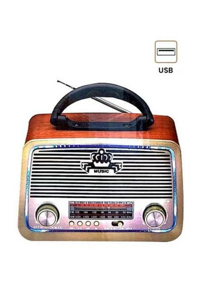 Micro Plus Microplus Radio FM - AM - SW Gold/Brown/Black Bluetooth Portable Audio TF Card USB Flash disk Aux pl