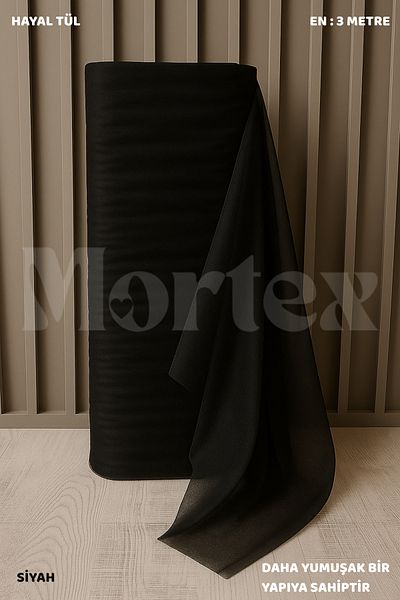 Mortex Μαύρο Ονειρικό Τούλι 100x300 εκ | Ύφασμα για αρραβώνα, Χένα, Γάμος, Πακέτο, Πόρτα και Στολίδι για πάρτι