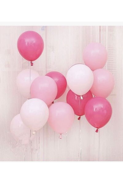 Deniz Party Store Pink & Fuchsia 12 Inch Macaron Balloon 10 Pieces