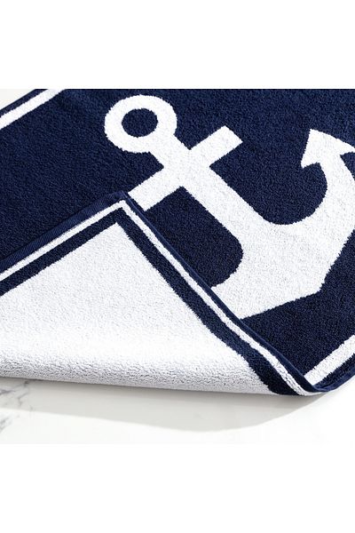 Madame Coco Anchor Fußhandtuch - Marineblau - 50x80 cm