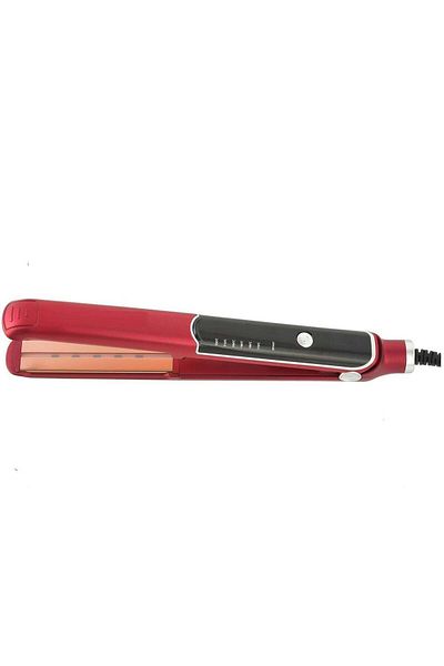 REFURA Hair Straightener for Women with Ceramic Coated Plates, Quick Heatup & Travel Friendly Red RE