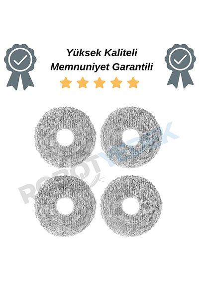 robotyedek Dreame Bot L10s Pro - 4 Pieces Compatible Microfiber Mop Cloth