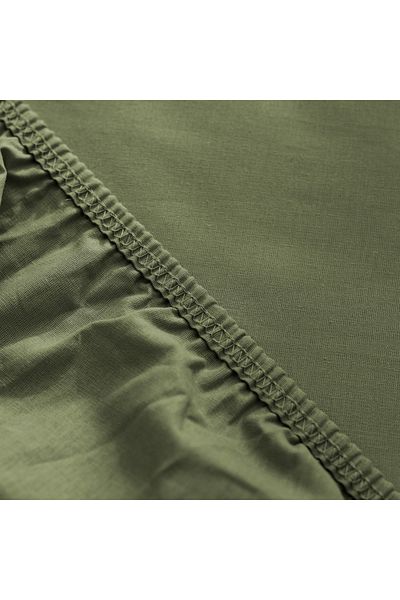 Madame Coco Manon Ranforce Spannbettlaken, 100 % Baumwolle, Kingsize, Khaki