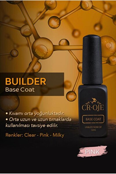 CROJE KALICI OJE Buılder Base Coat- Pınk (12 ml)