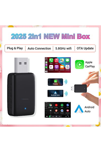 Choice Smart Mini Box 2025 New Wireless Carplay Adapter Android Auto 2in1 Sma...
