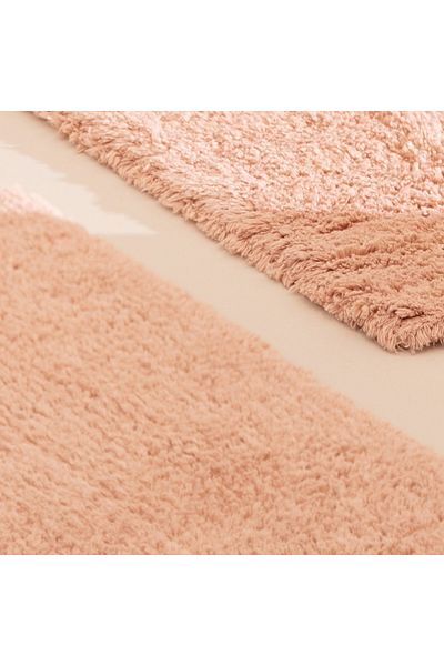 Madame Coco Cameo 2-teilige Badematte aus Baumwolle – Puder – 60 x 100 cm