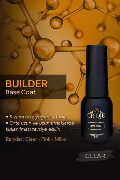 CROJE KALICI OJE Buılder Base Coat - Clear (5 ml. )