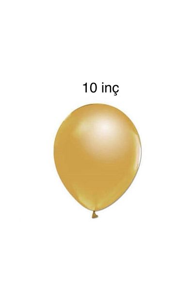 Deniz Party Store 10" Inch Balloon Metallic Gold 10 Pieces