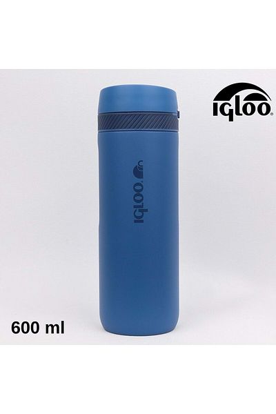 IGLOO Squid Thermos 600ml Locking Cover Flask Navy Blue