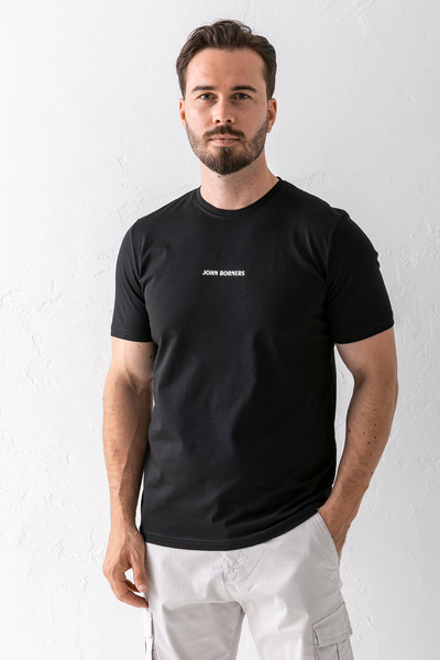 JB John Borners Мъжка тениска с кръгло деколте John Borners с дигитален щампа...