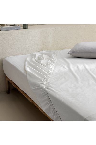 Madame Coco Manon Ranforce Spannbettlaken, King Size Plus, 100 % Baumwolle, Weiß