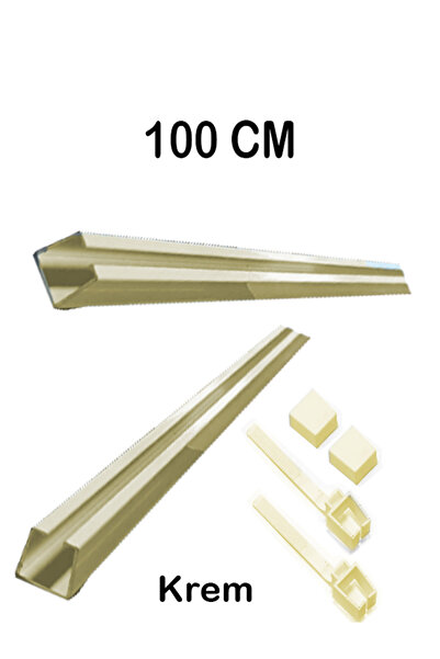 PERDE Mix 100 Cm Rustik Perde Askısı Için Alüminyum Ray (TEKLİ KORNİŞ) Kelepç...